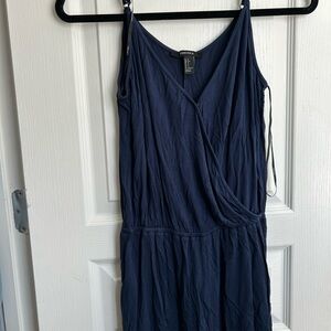 Forever 21 Dark Blue Wrap Mini Dress